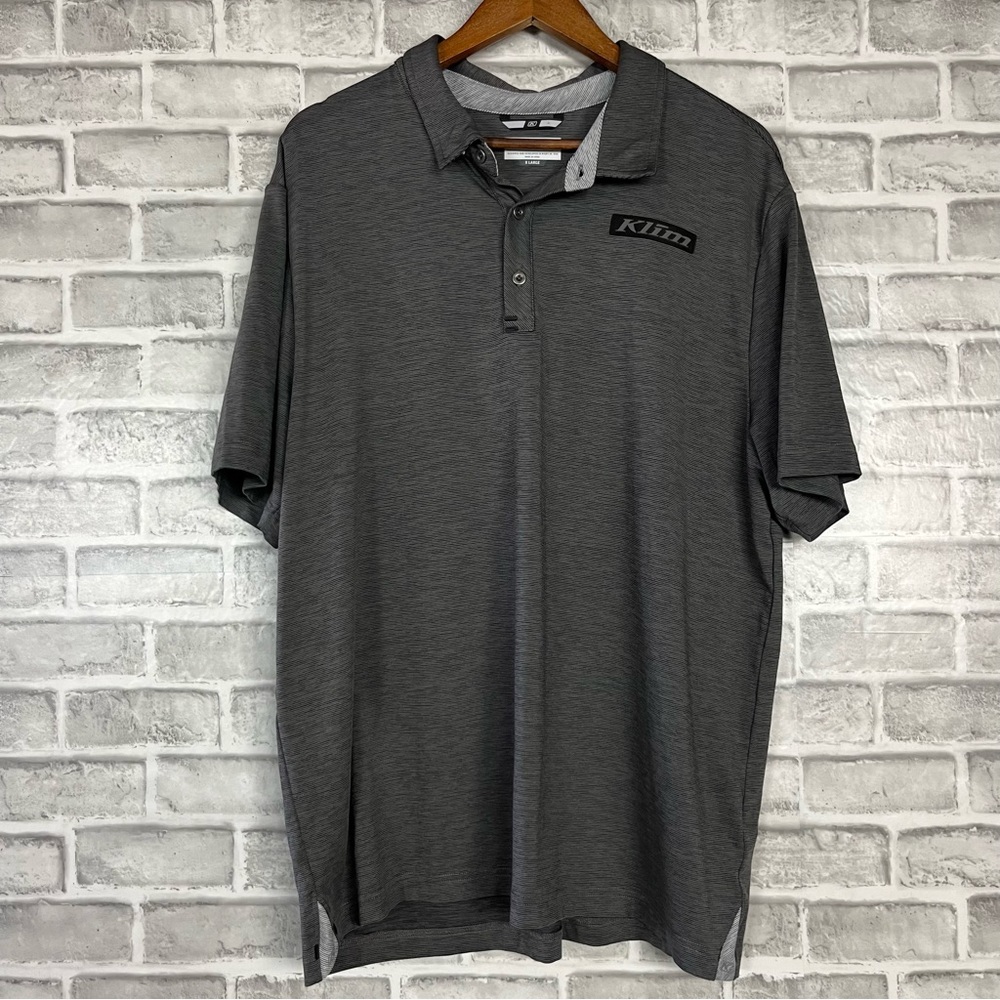 Klim Men’s Heather Gray Polo Shirt - Picture 2 of 8